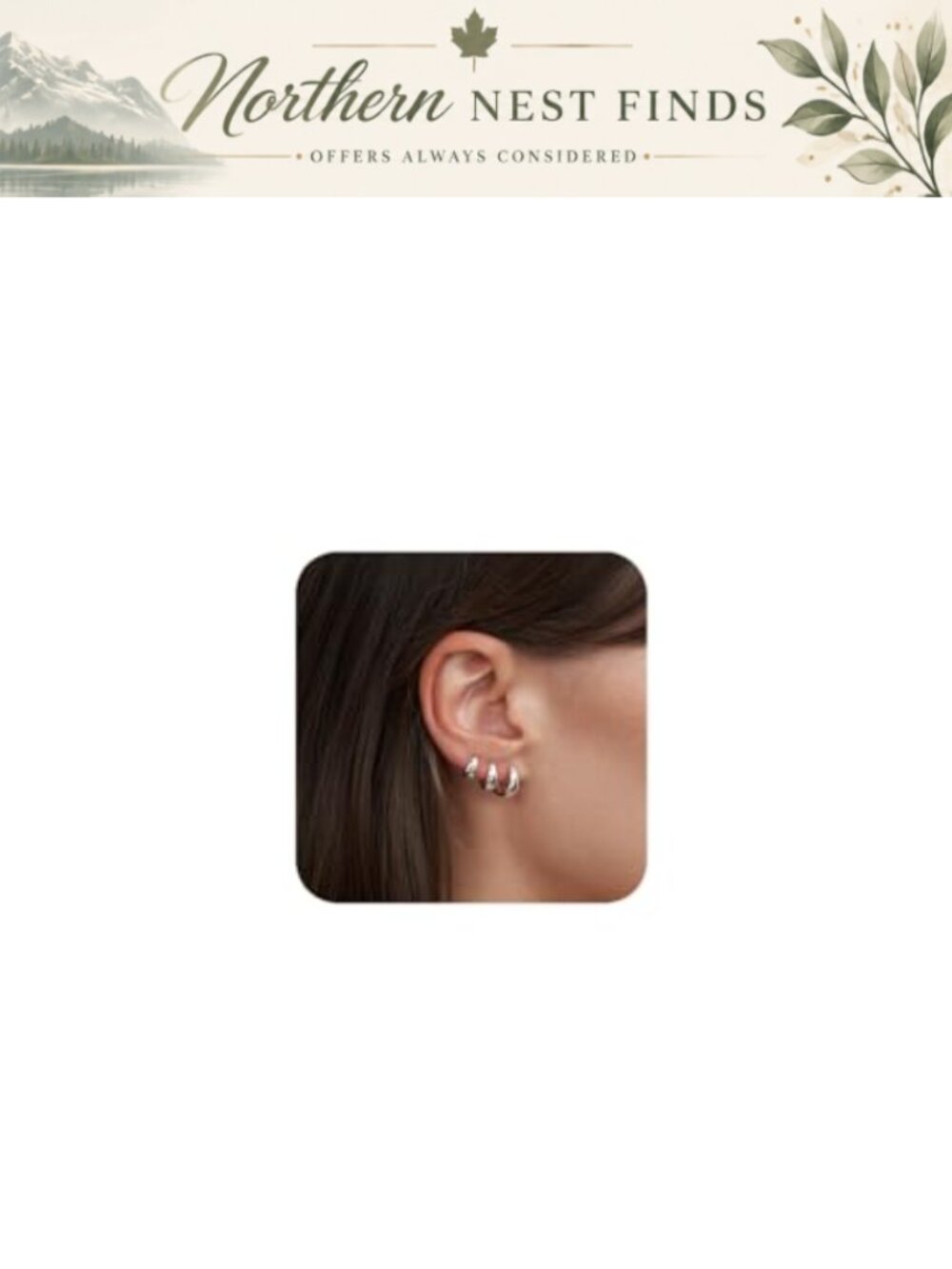 Gold Plated Hoop Earrings Set 3 Pairs Cubic Zirconia Huggie Hoops